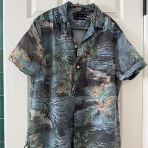 All Saints Men's Tropical Landscape Shirt